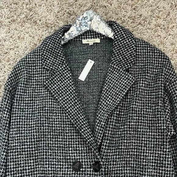 Madewell Brushed Knit Redford Blazer in Houndstooth Check NWT Size Small - Picture 5 of 8